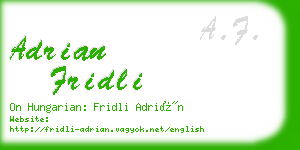 adrian fridli business card